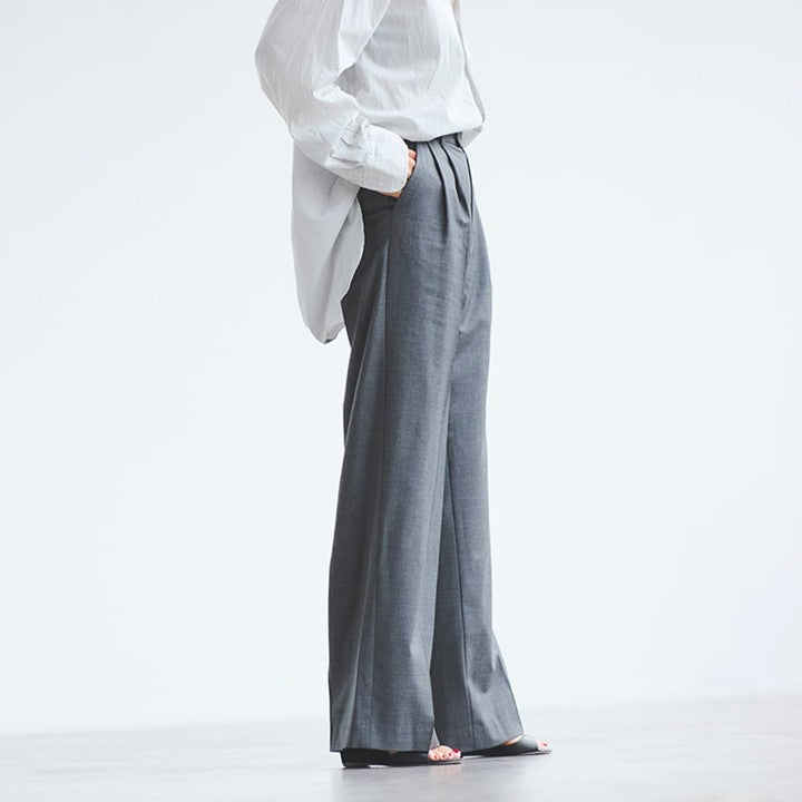 ★ドローイング ナンバーズのタックワイドパンツ【期間限定】