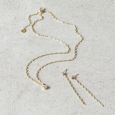 ★【ミモレ別注】ENEYラボグロウンダイヤモンド2WAYピアス