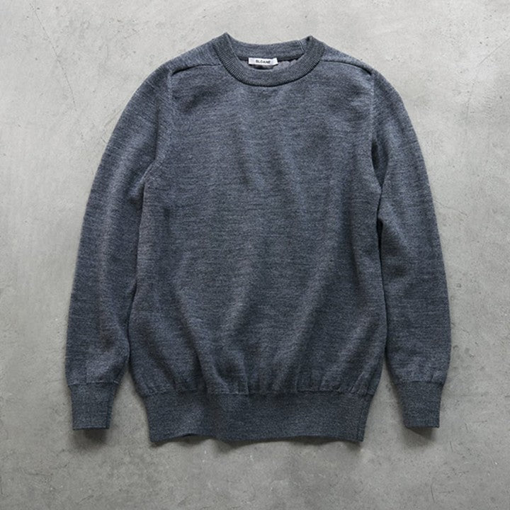 ★＜追加受注 9/6(水) 12:00～＞【スローン×ミモレ別注】ダブルフェイスニット　新色グレー【期間限定】