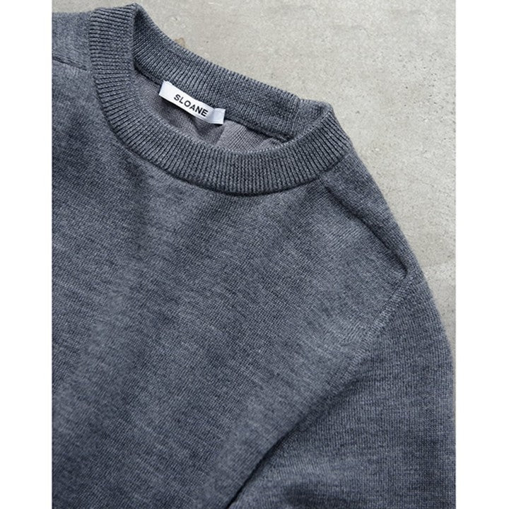 ★＜追加受注 9/6(水) 12:00～＞【スローン×ミモレ別注】ダブルフェイスニット　新色グレー【期間限定】