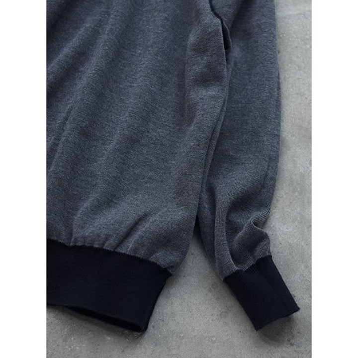 ★＜追加受注 9/6(水) 12:00～＞【スローン×ミモレ別注】ダブルフェイスニット　新色グレー【期間限定】