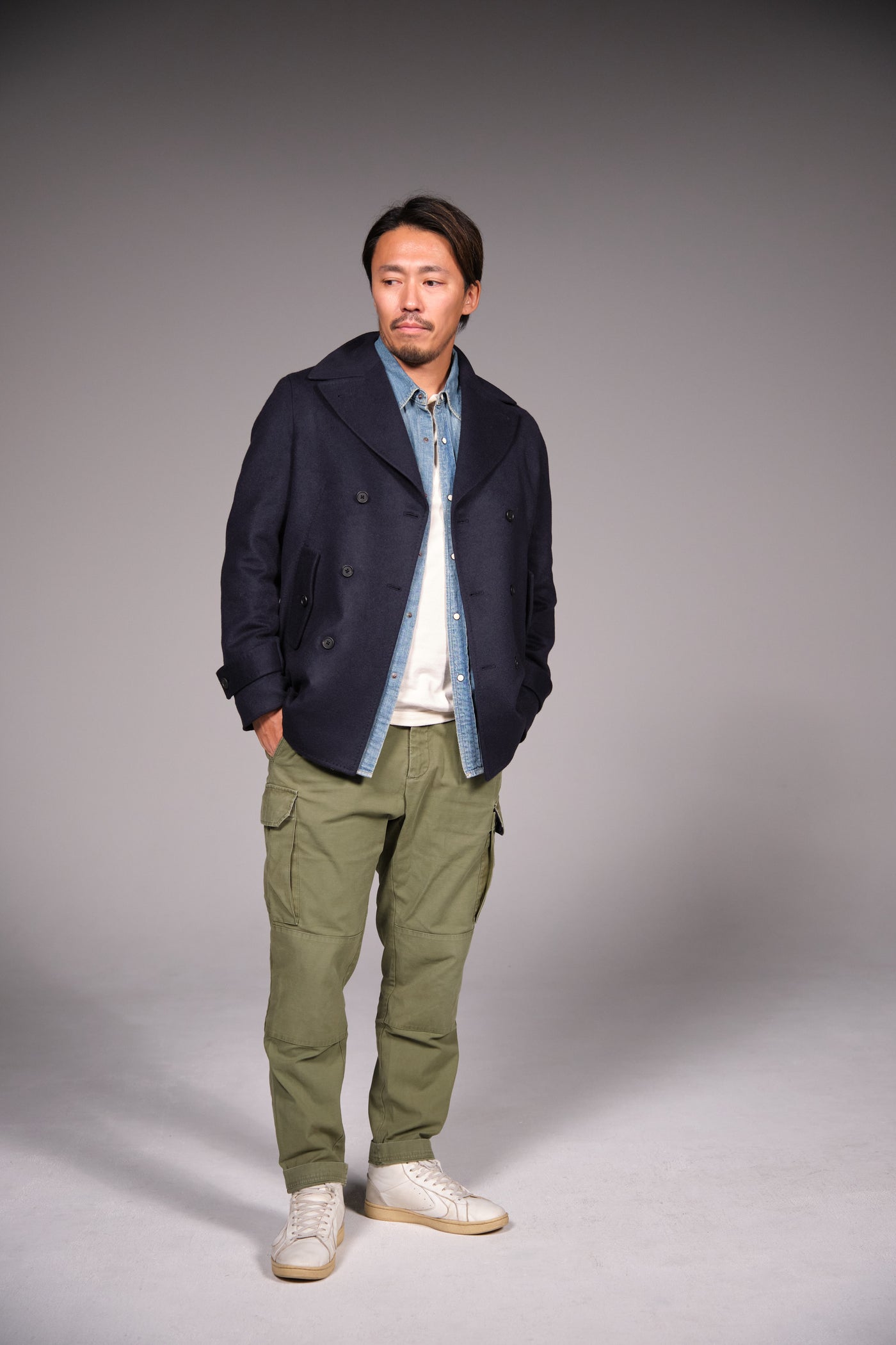 【残りわずか】弩級のコート　ジャッコーネ・ネイビー【本日13時まで】