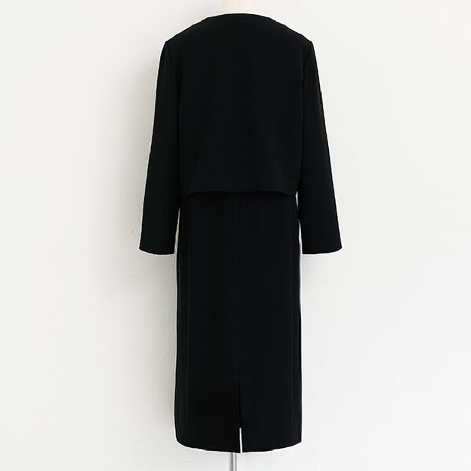 ★ミモレ×saqui ブラックフォーマルストレートワンピース【期間限定】