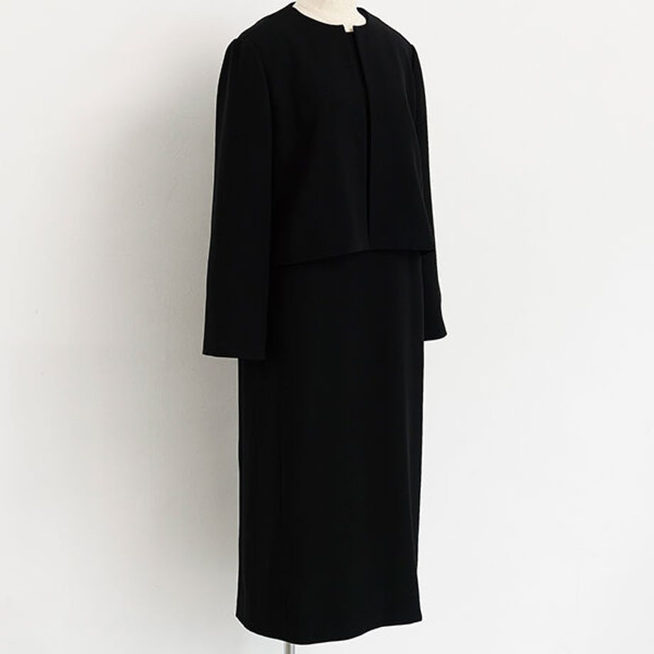 ★ミモレ×saqui ブラックフォーマルストレートワンピース【期間限定】