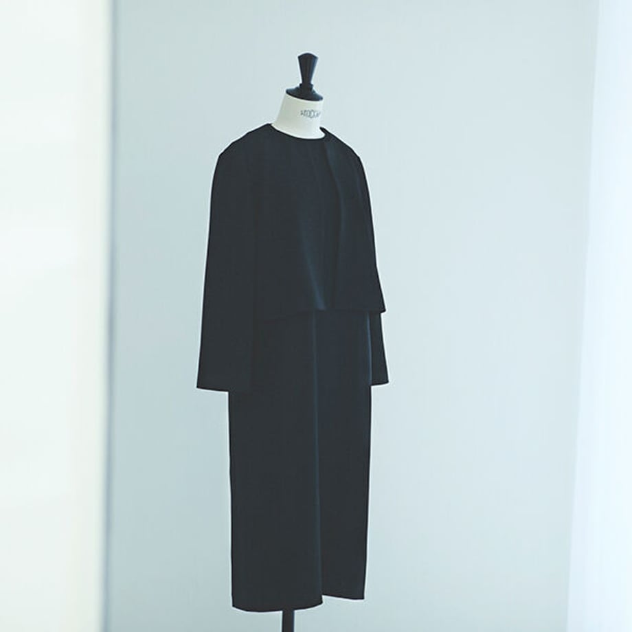 ★ミモレ×saqui ブラックフォーマルストレートワンピース【期間限定】