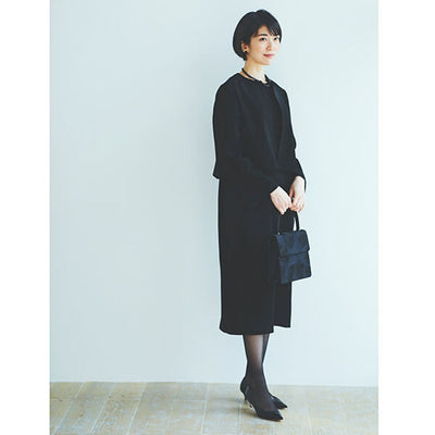 ★ミモレ×saqui ブラックフォーマルストレートワンピース【期間限定】