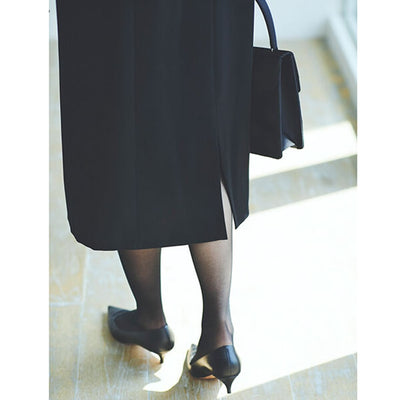 ★ミモレ×saqui ブラックフォーマルストレートワンピース【期間限定】