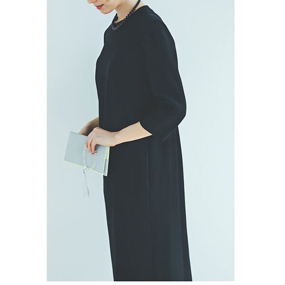 ★ミモレ×saqui ブラックフォーマルストレートワンピース【期間限定】