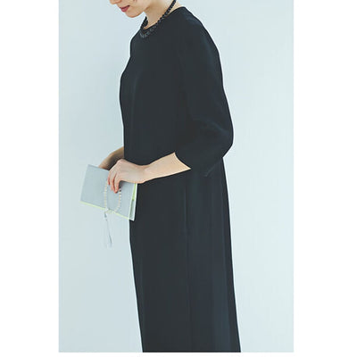 ★ミモレ×saqui ブラックフォーマルストレートワンピース【期間限定】