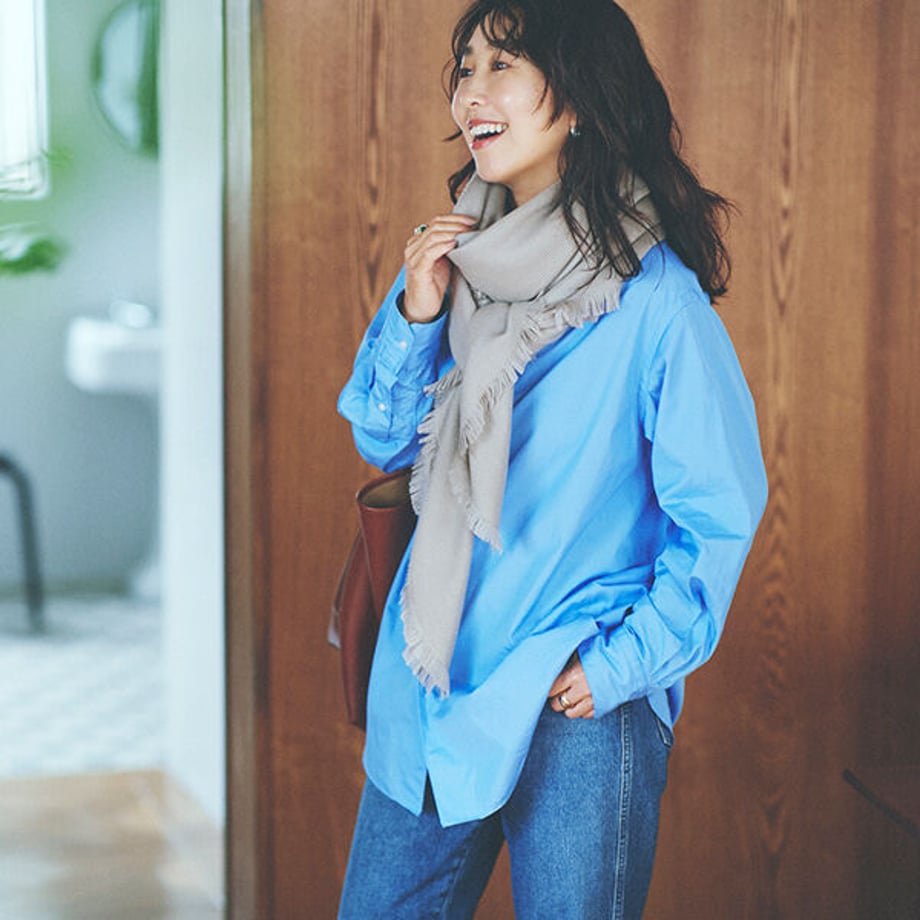 ★＜追加受注 9/5(月) 1500～＞アソースメレ×ミモレ　カシミアシルク混の別注グレージュストール【期間限定】