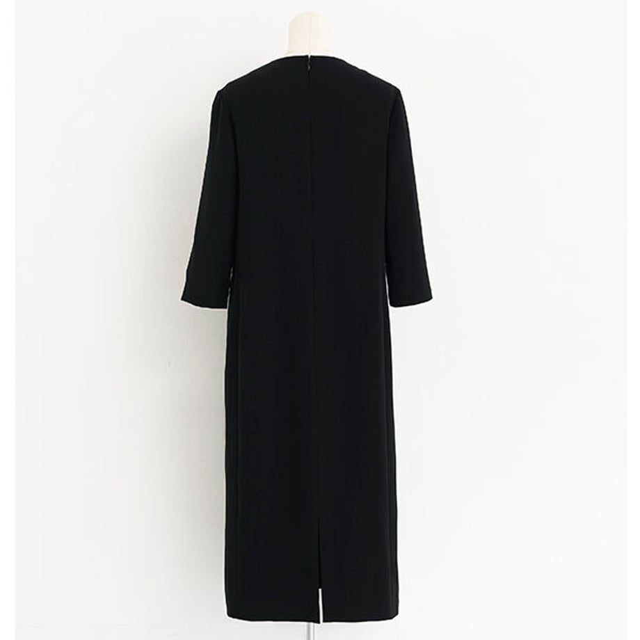 ★ミモレ×saqui ブラックフォーマルストレートワンピース【期間限定】