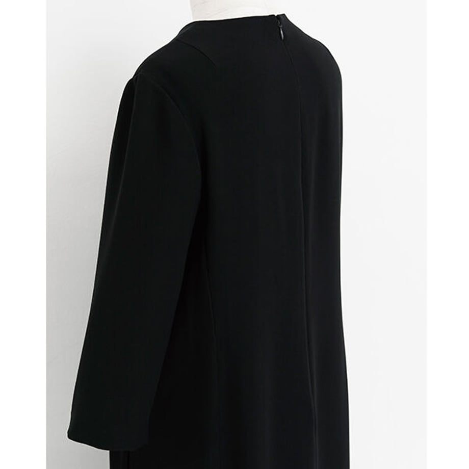 ★ミモレ×saqui ブラックフォーマルストレートワンピース【期間限定】