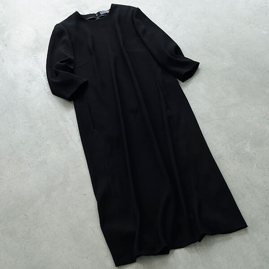 ★ミモレ×saqui ブラックフォーマルストレートワンピース【期間限定】
