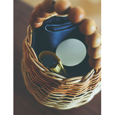 ヒツキのアンティークレース付きかごバッグ