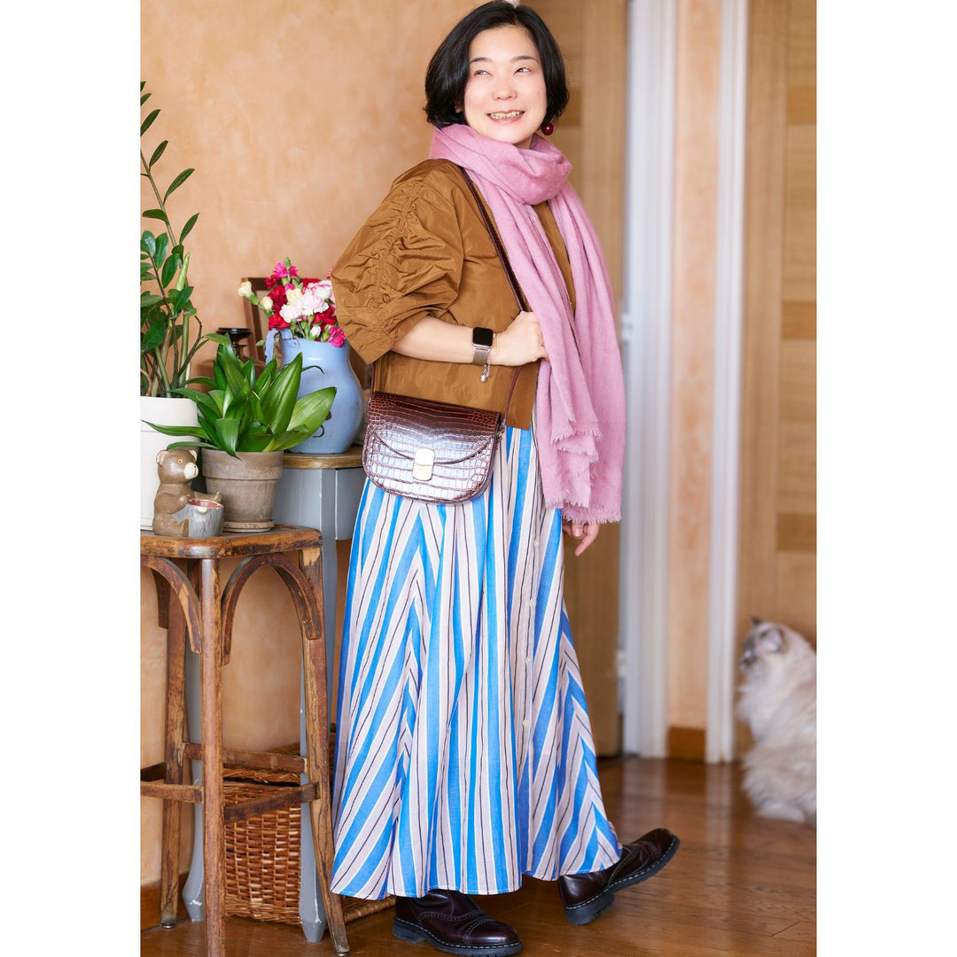 GOROGORO BOUTIQUE先行受注】ヌキテパ 着映えロングワンピース（ブルー