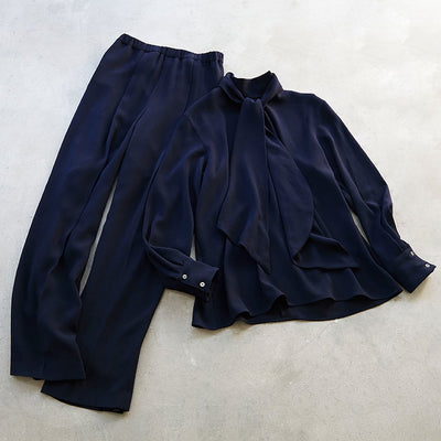 ★追加販売【ミモレ別注】ウィム ガゼット バックサテンイージーパンツ