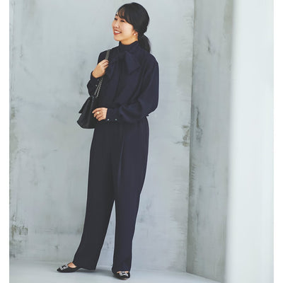 ★追加販売【ミモレ別注】ウィム ガゼット バックサテンイージーパンツ