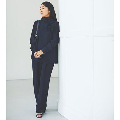 ★追加販売【ミモレ別注】ウィム ガゼット バックサテンイージーパンツ