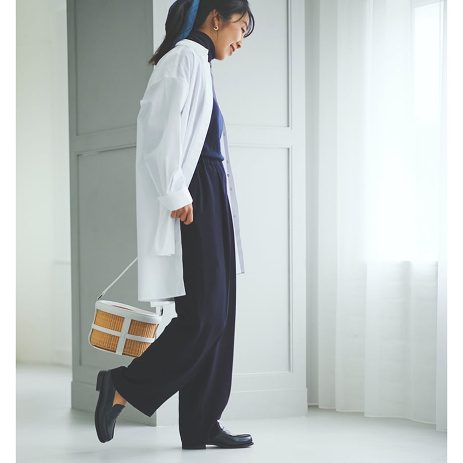 ★追加販売【ミモレ別注】ウィム ガゼット バックサテンイージーパンツ