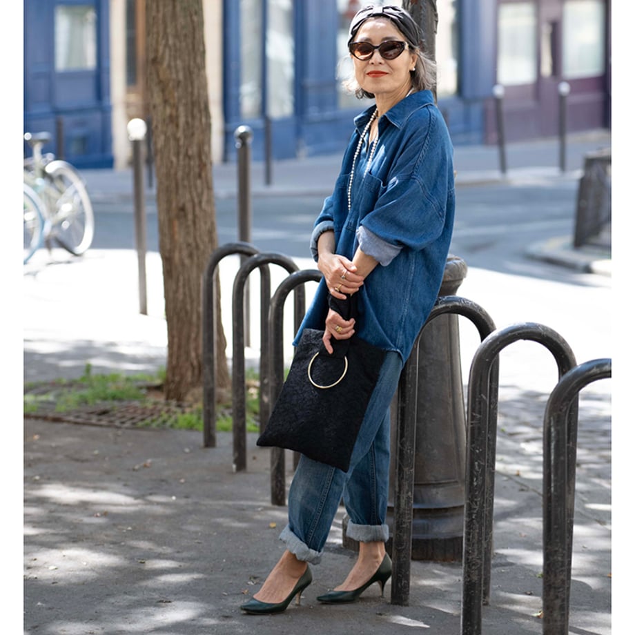 ★【ミモレ別注】ルレアッシュのレオパードツイードバッグ