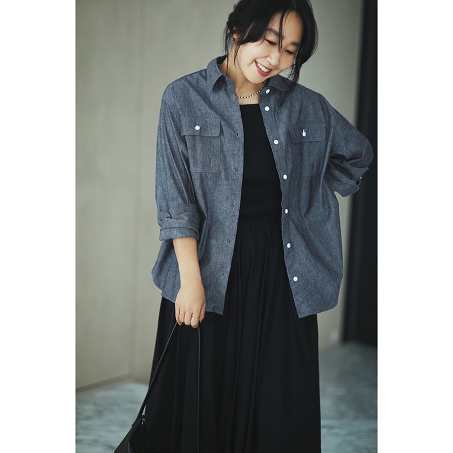 ★【ミモレ別注】マイ ウィークネスのシャンブレーシャツ【数量限定】