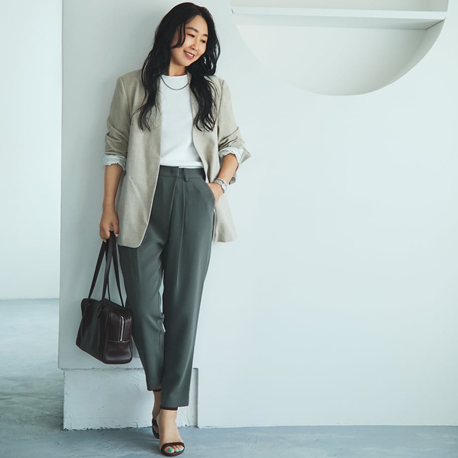 ★【ミモレ別注色】ソージュ　タックパンツ【数量限定】