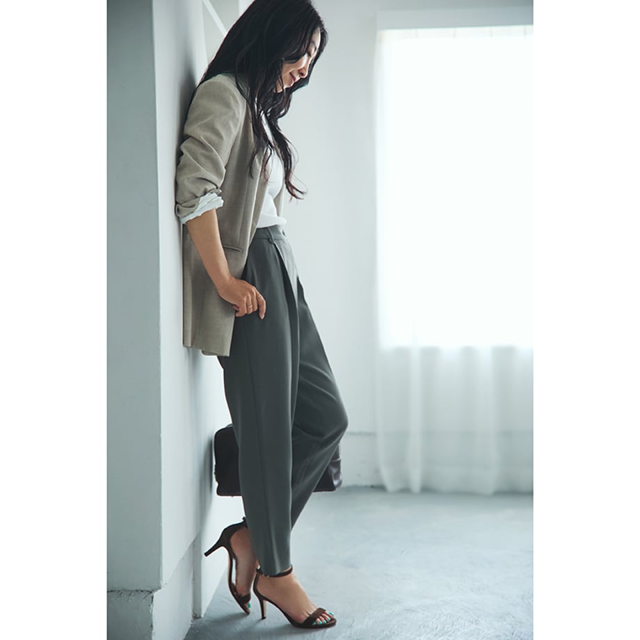 ★【ミモレ別注色】ソージュ　タックパンツ【数量限定】
