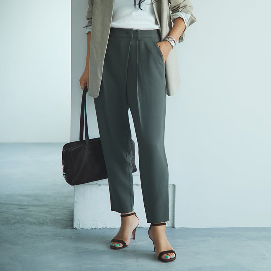 ★【ミモレ別注色】ソージュ　タックパンツ【数量限定】