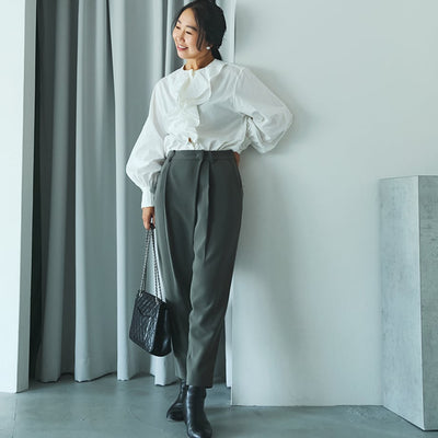 ★【ミモレ別注色】ソージュ　タックパンツ【数量限定】