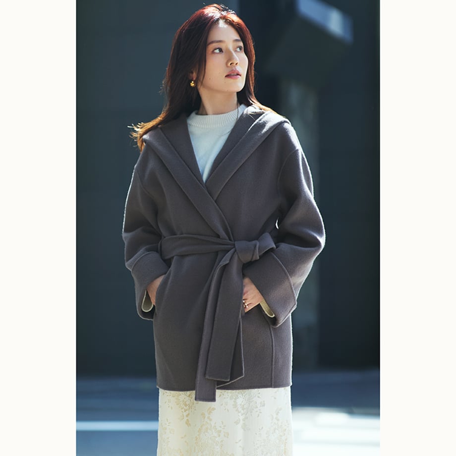 ★【ミモレ別注】アルページュストーリー フードリバーミドルコート