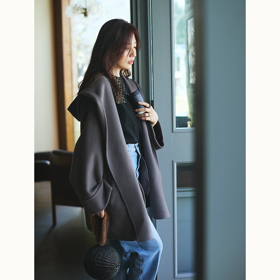 ★【ミモレ別注】アルページュストーリー フードリバーミドルコート