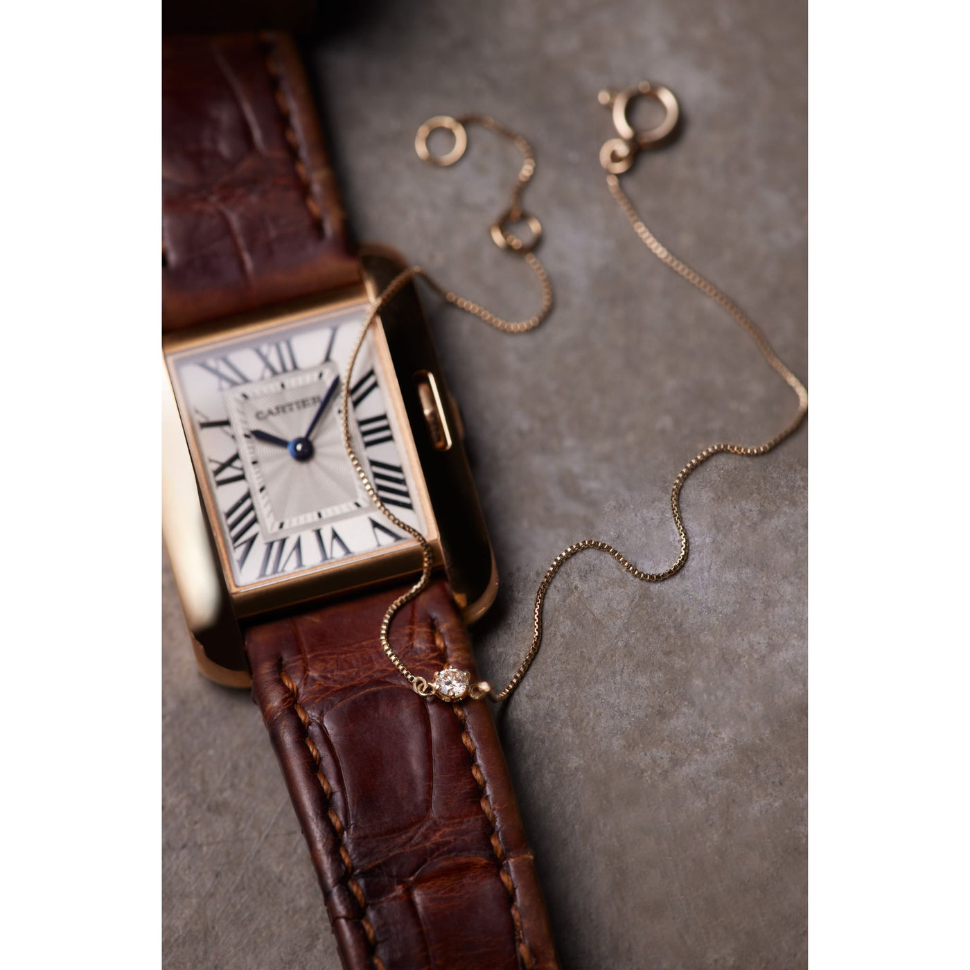 【ミモレ別注】アルティーダ ウードK10一粒ダイヤモンドブレスレット